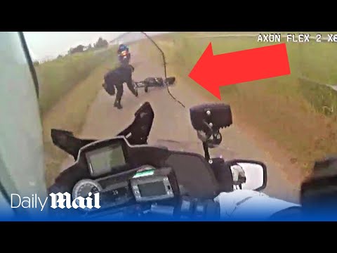 Police chase down man going 100km/h on e-scooter after he crashes