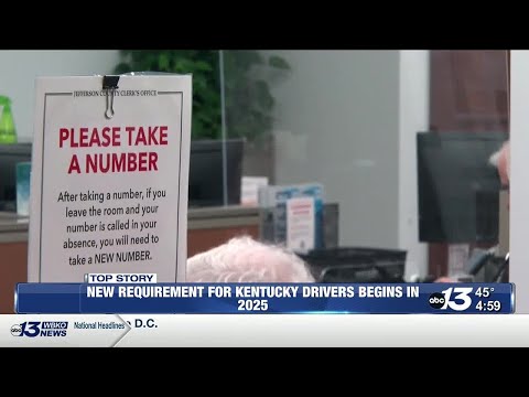 New requirement for Kentucky drivers starting in 2025