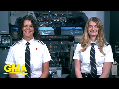 Mother-daughter pilot duo make history with Southwest Airlines | GMA