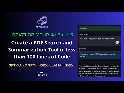 Create a PDF Search and Summarization Tool in less than 100 Lines of Code: GPT-Index and Streamlit
