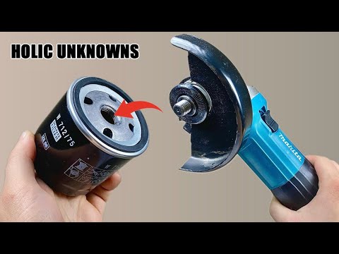 Why isn&#039;t this patented?🔥 Insert an oil filter into the angle grinder! Holic Unknowns