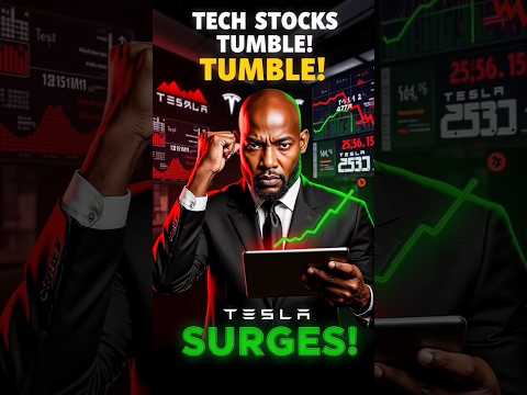 Stock Market Plunge: Tech Stocks Tumble &amp; Tesla Surges! #stocks