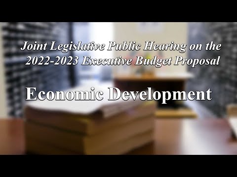 Economic Development - 2022 New York State Budget Hearing