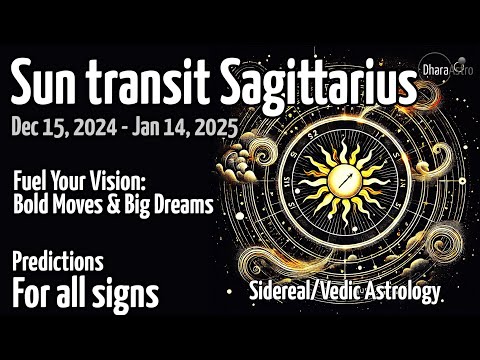 Sun Transit in Sagittarius 2024 | Dec 15 - Jan 14 | Vedic Astrology predictions #siderealastrology