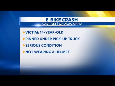 Teen boy seriously injured after E-bike crash in Waialua