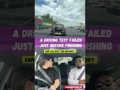 A driving test failed just before finishing!#drivingfails #drivingtest #mocktest #testroute #driving