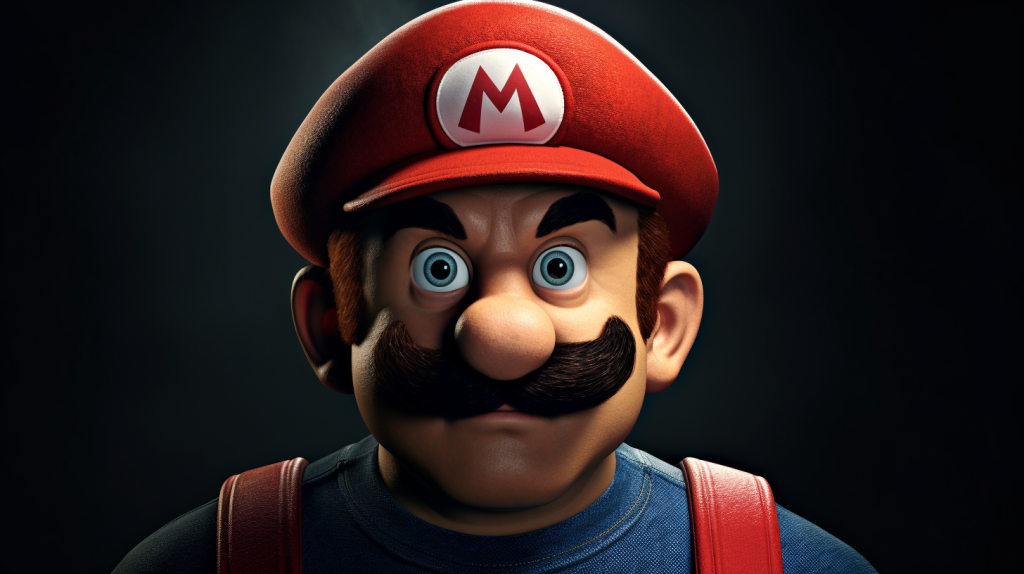 ¿Por qué el bigote de Mario es más oscuro que su cabello?