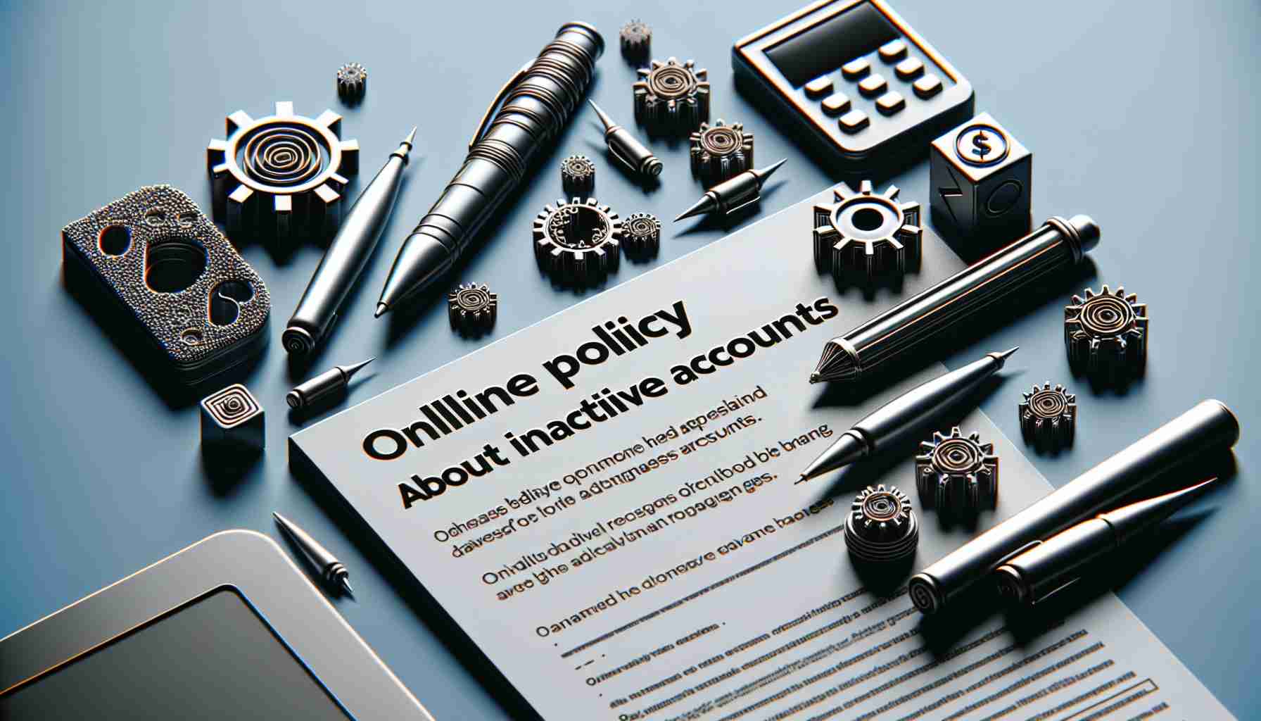 A detailed high-definition representation of an online policy document with bold title referring to the changes about inactive accounts.