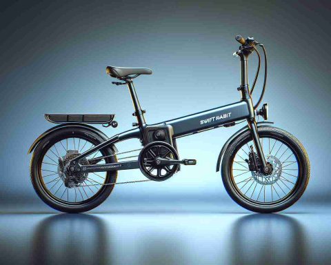 High definition, photorealistic image of the innovative Ultra-Compact 'SwiftRabbit' electric bike. Features of the bike should include a compact design for easy portability, a sleek modern aesthetic, and advanced technology including an electric motor for smooth and effortless rides. The bike's frame should look lightweight yet robust and ideal for commuting in the urban environment. Please note, the 'SwiftRabbit' is not modeled after any specific existing electric bike and should be portrayed as a unique concept.