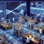 An intricately detailed, high-resolution image portraying groundbreaking advancements in Quantum Acoustodynamics. Imagine a sophisticated laboratory setting, with large schematic diagrams explaining complex equations and waveforms related to the quantum sound dynamics. On the tables, cutting-edge devices that possibly manipulate sound at the quantum level, likely embedded with advanced cables and monitors. Anxiety-filled scientists, including a Middle-Eastern woman, a Hispanic man inspecting these experimental setups. The layout exudes a sense of anticipation and excitement common with significant scientific breakthroughs.