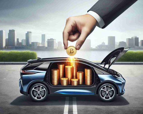 Realistic high-definition image representing the concept of a government increasing incentives for electric cars. This can be showcased through a visual metaphor of a large hand (symbolising the government authority) placing shiny gold coins (indicating incentives) into an open trunk of a modern, glossy electric car. The setting is in a cityscape during the day, reflecting a feeling of progress and environmental consciousness.