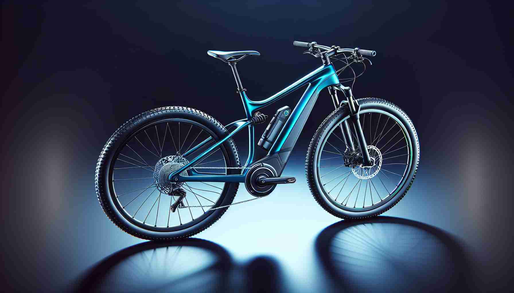 Introducing the Sleek Sapphire Electric Mountain Bike