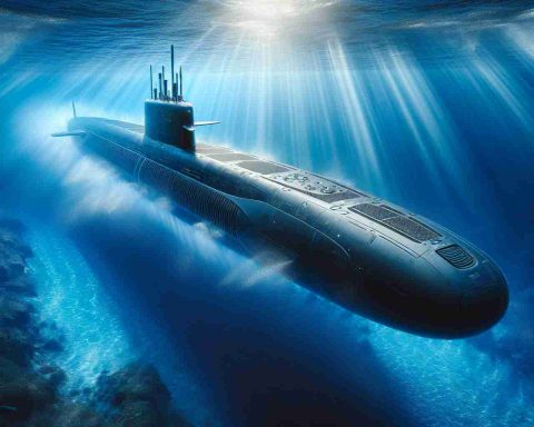 A highly detailed, realistic image showcasing the groundbreaking innovations in submarine technology. Picture a new-age submarine that is sleek, stealthy, and equipped with advanced features such as ultra-sonic speed propulsion system, state-of-the-art navigation system, and pioneering underwater communication tools. The submarine is submerged in the vast, deep blue ocean, with the magnificent play of rays of sun seeping through the aquatic life, highlighting the remarkable engineering marvel.