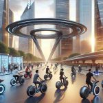 Create a realistic, high-definition image depicting a revolutionary future travel experience with futuristic cycles. The cycles should have sleek and advanced designs, suggesting the potential to transform the way we travel. The setting should be urban with high-tech transportation infrastructure around. Include various people around of different genders and descents trying out these future cycles.