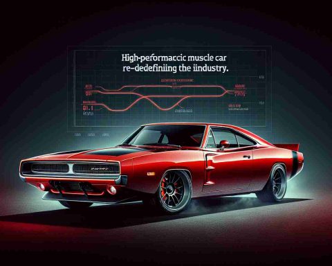 Create a detailed, high-definition image of a high-performance electric muscle car with characteristics inspired by the iconic style of the Dodge Charger Daytona. The car should be a striking, vivid red colour, showcasing the blend of innovative electric car technology with timeless muscle car design. The image should illustrate the car's aerodynamic profile, aggressive stance, muscular contours, and prominent spoiler, embodying the essence of an electric muscle car redefining the industry.