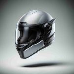 Generate a realistic HD image of a Full-face electric scooter helmet branded as 'The Urban Guardian'. The helmet should feature modern design elements, streamlined shapes, and protective visors. It should demonstrate sophisticated safety measures suitable for urban commuting while enabling comfort and ventilation. The overall aesthetic should communicate robustness and urban style.