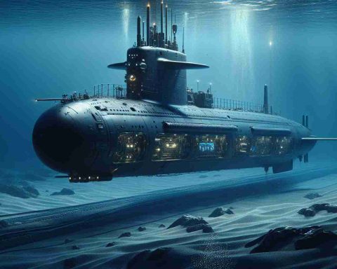 A high-resolution, realistic image showcasing the groundbreaking warfare capabilities of a fictional submarine named the 'USS Mendocino'. The scene should be underwater, highlighting advanced technology such as torpedo systems, sonar equipment, and stealth features that make this submarine unique, thus redefining submarine warfare.