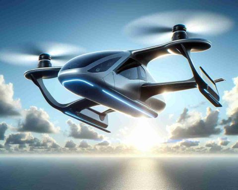 Generate a realistic, high-definition image of a futuristic personal air taxi, akin to those proposed by advanced aviation companies. Depict the taxi as sleek and modern, hovering in the sky, illustrating the close reality of this advanced mode of transportation.