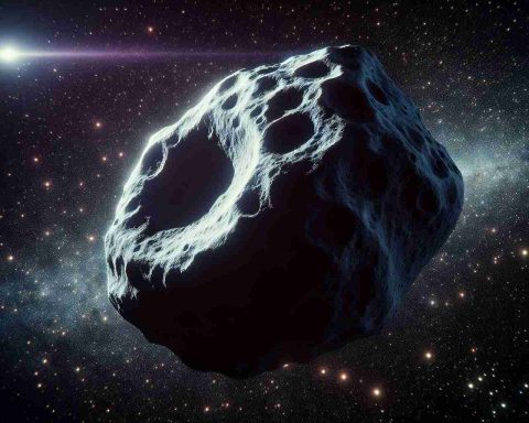 A stunningly realistic, high-definition representation of a cosmic marvel, the asteroid known as Apophis. The image shows in vivid detail the asteroid hurtling through the darkness of space, surrounded by a sea of twinkling stars. Imagine how this giant celestial body could potentially transform the future of humanity, prompting advancements in space exploration and technology, altering our perceptions and understanding of the universe, and even inspiring innovative survival strategies.