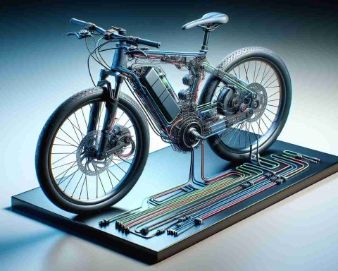 Realistically detailed image in high definition of a revolutionary electronic bike wired setup showcasing next-generation technology. The image features an advanced arrangement of wires, showcasing innovation in design and tech progression which significantly contributes to the evolution of e-bike technology.