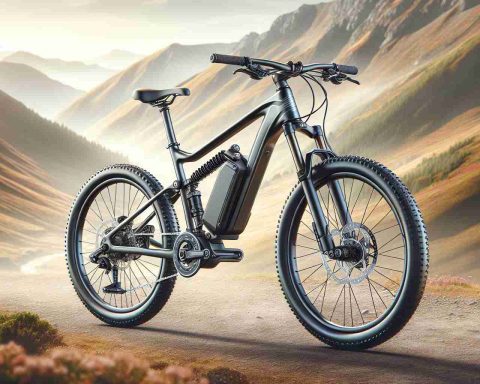 A high definition, realistic image of an affordable electric mountain bike. The bike is well-designed, modern, and features an ergonomic handlebar, a comfortable saddle, a durable frame, and a powerful electric motor. The bike is ideally set against a mountain trail background, signifying its purpose. Intricate details such as the gear system, brakes, and the compact yet mighty electric system are to be prominently displayed, evoking disbelief on its affordability.