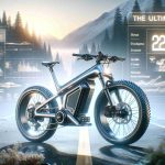 High definition, realistic image portraying the ultimate concept of an E-Bike for the year 2025. The futuristic electric bike should boast sleek, advanced features, ergonomic design, and innovative technology. Visualize it as ready for any adventure, with sturdy, all-terrain capable wheels, durable frame, smart lighting system, and state-of-the-art battery technology. The scene should evoke a sense of excitement and readiness for exploration.