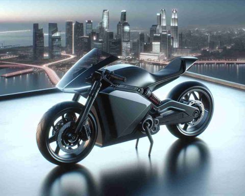 Render a realistic HD image of a revolutionary ride. Focus on the aesthetics and specifications of a new fictional electric motorcycle-ebike, with a sleek design, modern technology features, and a futuristic look to it.