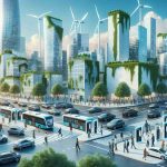 A high-definition, realistic image showcasing the revolution of electric transportation for a sustainable future. Picture a bustling city where all vehicles, from cars to buses, are electric. Efficiently designed charging stations are scattered across the city. Pedestrians, made up of people from diverse racial backgrounds including Caucasian, black, Hispanic, South Asian, Middle-Eastern and more, are interacting with these technological advancements around them. Skyscrapers are equipped with wind turbines and solar panels, emphasizing the commitment to renewable energy. A vision of lush greenery exists within this urban setting, symbolizing the harmony between nature and technology.